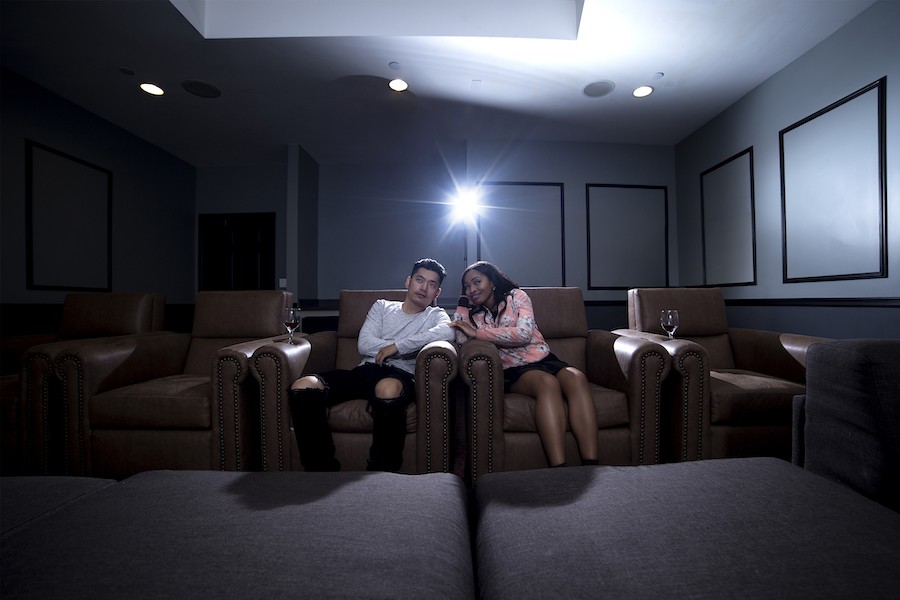 Enjoy the drama of movies in your custom home theater.